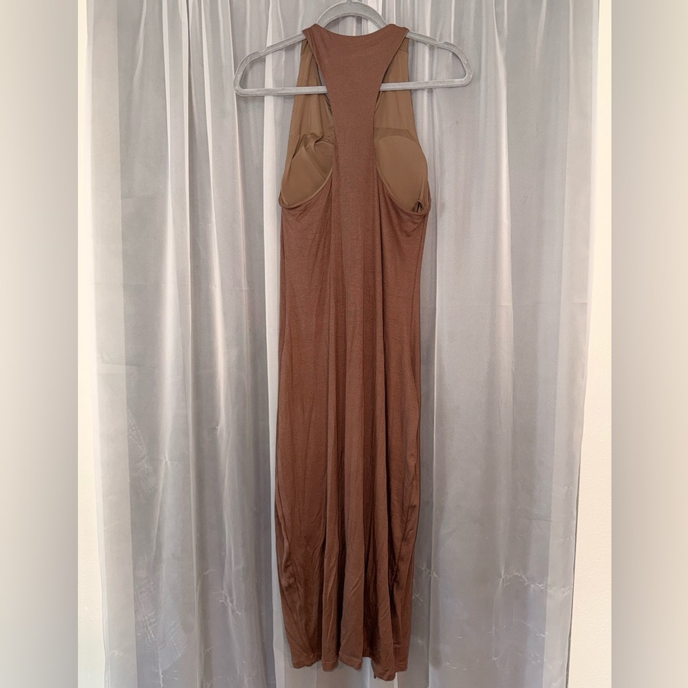Klassy Network - Brown Sleeveless Midi Dress - Picture 3 of 4